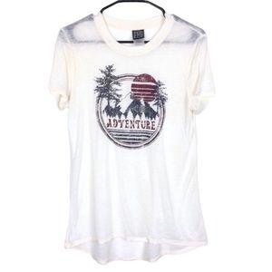 Modernlux adventure mountains graphic burnout tshirt size small granola hiking